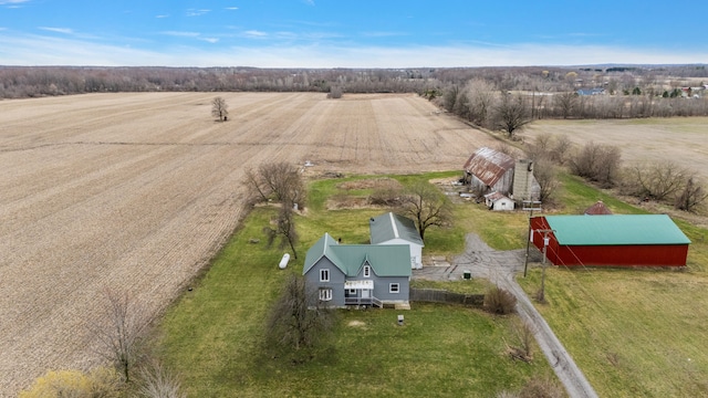 aerial view with a rural view