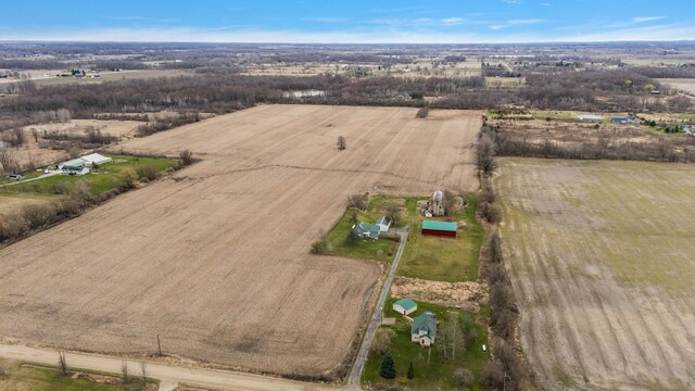 drone / aerial view featuring a rural view