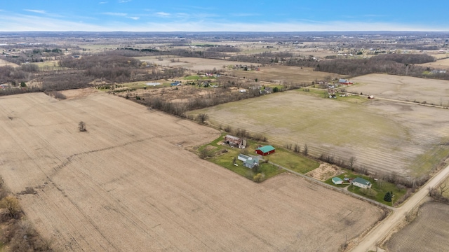 bird's eye view featuring a rural view