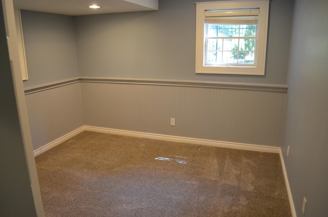 3629 Frederick Dr, Ann Arbor, MI 48105 - unfurnished room featuring a wainscoted wall and carpet flooring