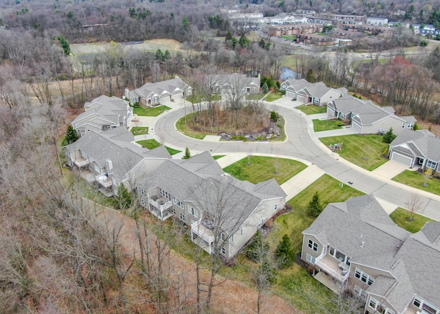 bird's eye view with a residential view
