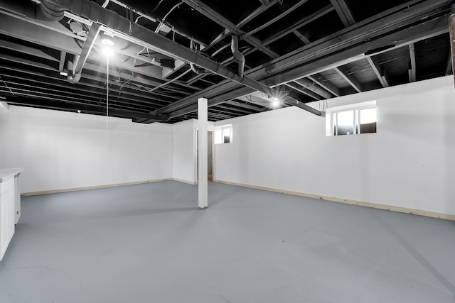 view of basement