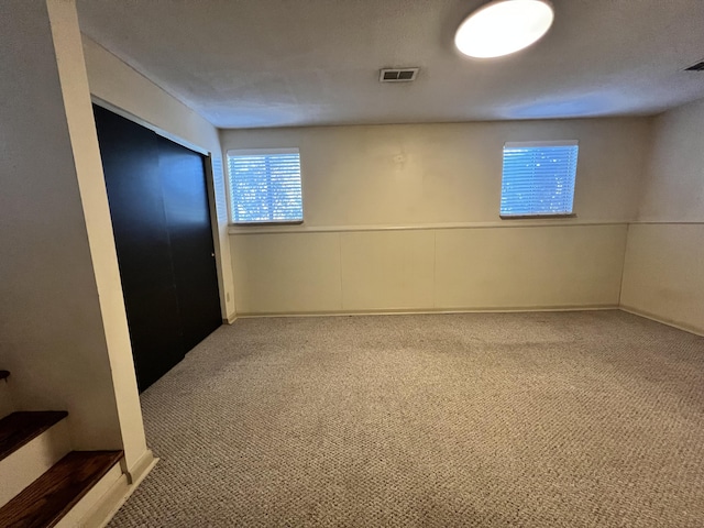 1843 N Sierra Way, Stevensville, MI 49127 - basement with visible vents, stairs, and carpet flooring