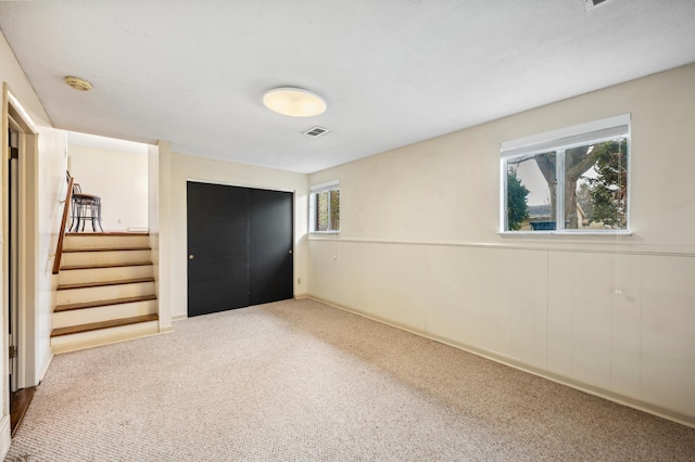 1843 N Sierra Way, Stevensville, MI 49127 - unfurnished bedroom with a closet, visible vents, and carpet flooring