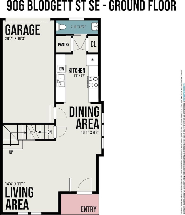 906 Blodgett St SE, Grand Rapids, MI 49506 - property floor plan