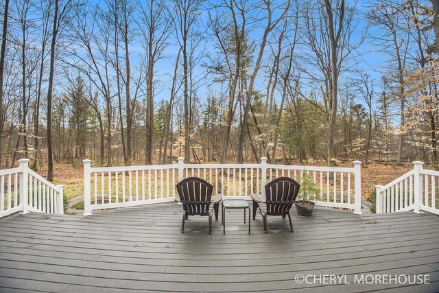 3390 E Baseline Rd, White Cloud, MI 49349 - view of deck