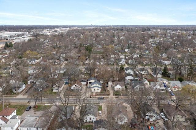 aerial view featuring a residential view