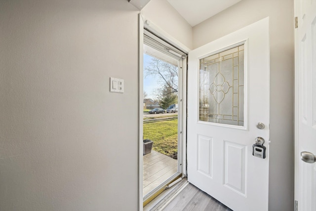35333 Stellwagen St, Wayne, MI 48184 - doorway to outside featuring light wood-style floors