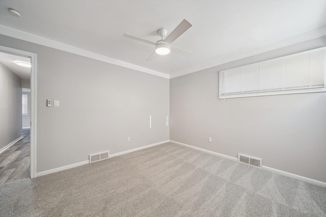 35333 Stellwagen St, Wayne, MI 48184 - carpeted empty room with visible vents, baseboards, and ceiling fan
