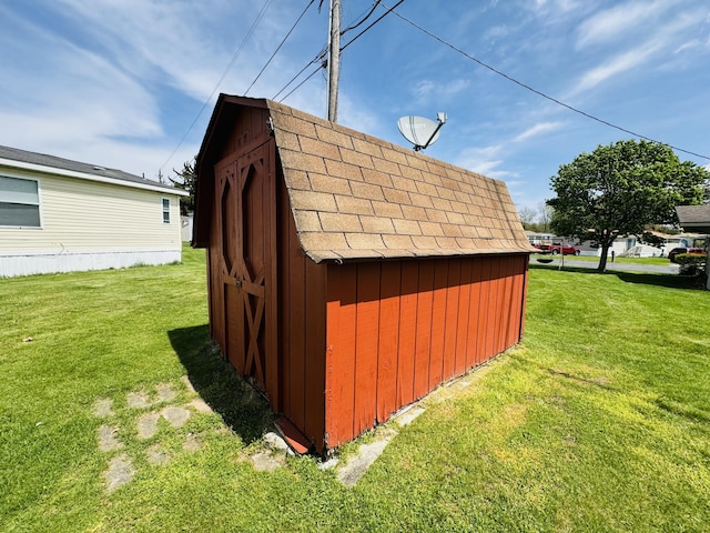 view of shed