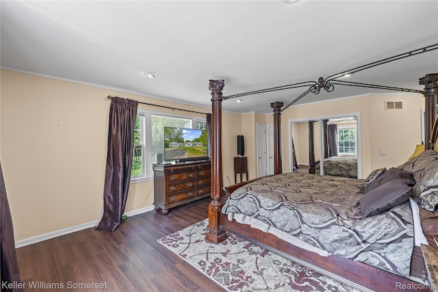 21700 W 13 Mile Rd, Beverly Hills, MI 48025 - bedroom featuring multiple windows, wood finished floors, ornamental molding, and baseboards