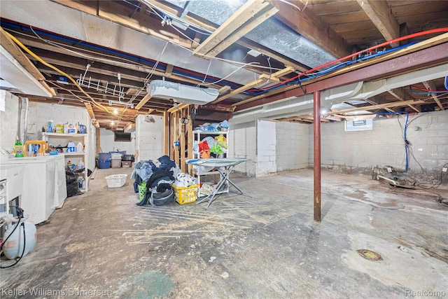 21700 W 13 Mile Rd, Beverly Hills, MI 48025 - basement featuring washer and clothes dryer