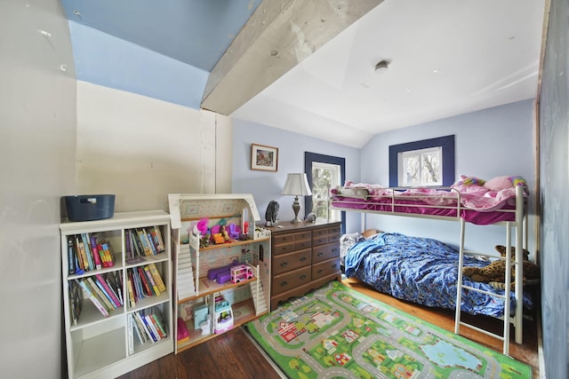 124 Broad St, Brooklyn, MI 49230 - bedroom featuring lofted ceiling and wood finished floors
