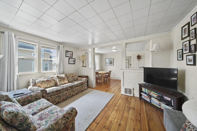 124 Broad St, Brooklyn, MI 49230 - living room featuring wood-type flooring and visible vents
