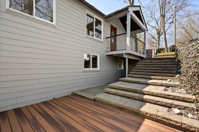 deck with stairs