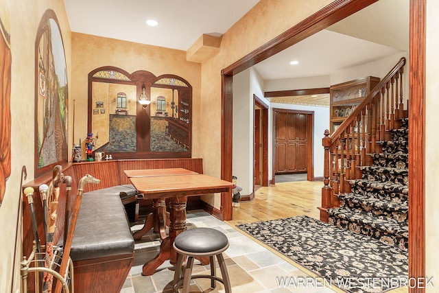 3550 64th Ave, Zeeland, MI 49464 - entrance foyer with recessed lighting and stairs