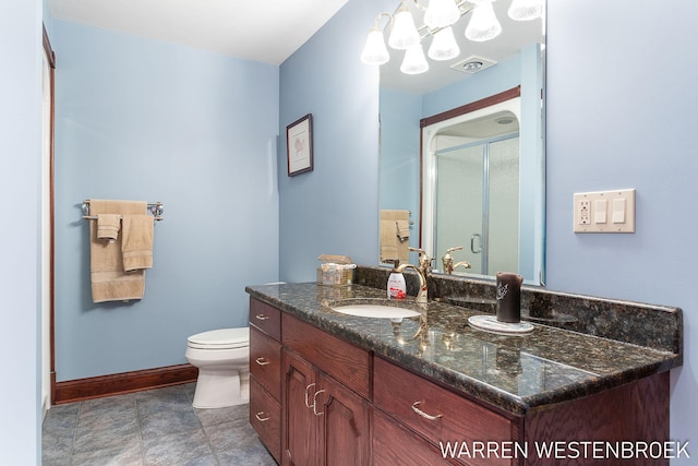 3550 64th Ave, Zeeland, MI 49464 - full bathroom featuring vanity and a stall shower