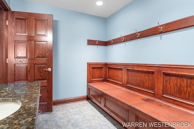 3550 64th Ave, Zeeland, MI 49464 - mudroom with baseboards and recessed lighting