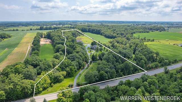 3550 64th Ave, Zeeland, MI 49464 - overview of rural landscape with property parcel outlined