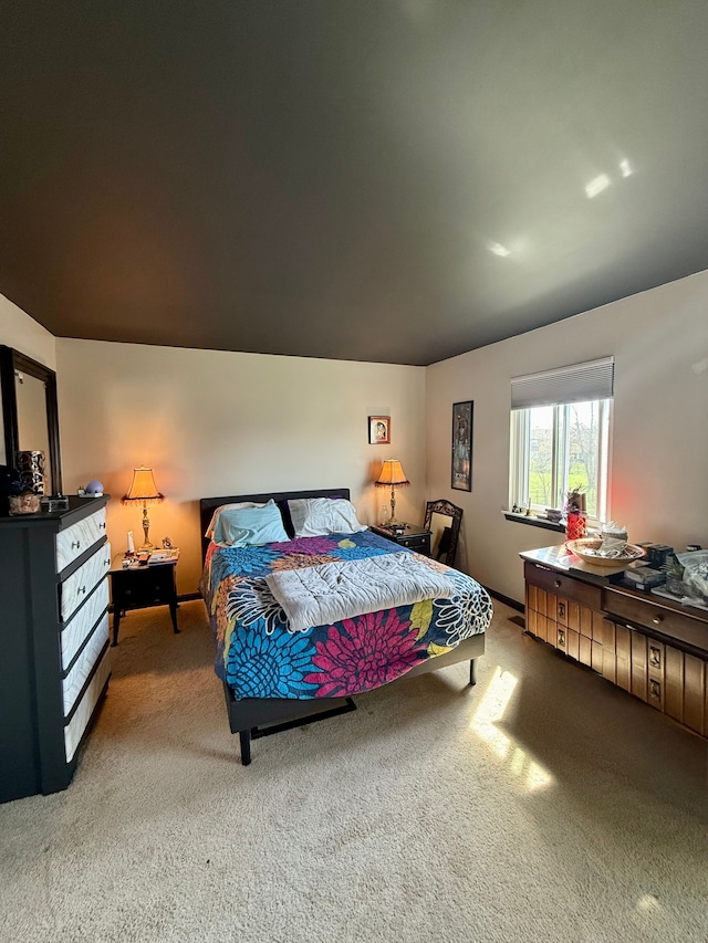 bedroom with carpet floors