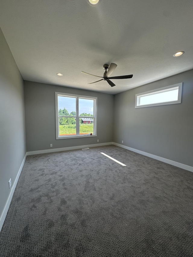 6669 Yamoto Way Lot 7, Douglas, MI 49406 - unfurnished room featuring ceiling fan, carpet flooring, and recessed lighting