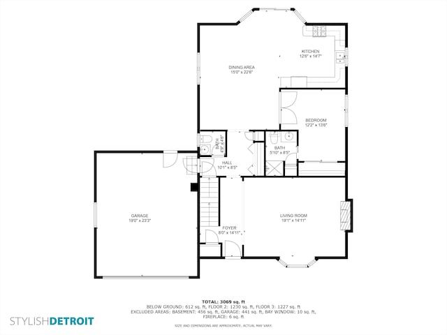 826 Hendricks Dr, Monroe, MI 48162 - floor plan