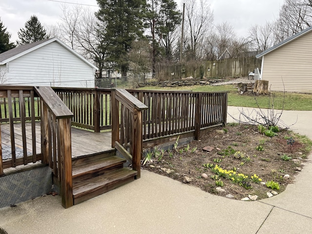 wooden deck with fence