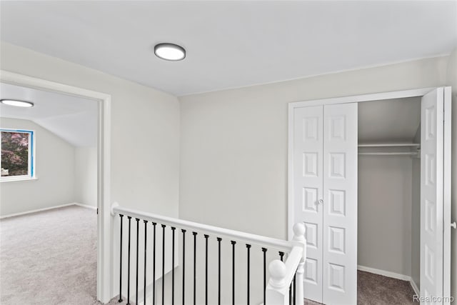 3761 Campbell St, Dearborn, MI 48124 - hall featuring carpet and an upstairs landing