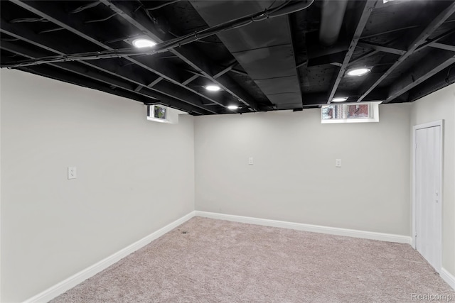 3761 Campbell St, Dearborn, MI 48124 - basement featuring carpet floors and baseboards
