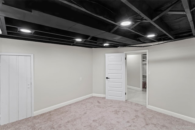 3761 Campbell St, Dearborn, MI 48124 - finished below grade area featuring carpet flooring and baseboards