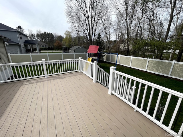 5652 N Lake Dr, Kimball, MI 48074 - view of wooden deck