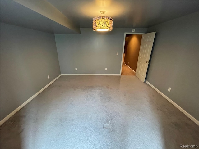 5652 N Lake Dr, Kimball, MI 48074 - carpeted empty room featuring baseboards