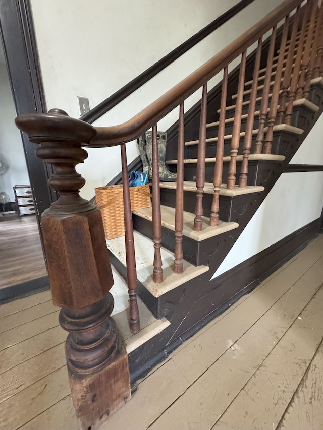 8083 S State Rd, Goodrich, MI 48438 - stairs with wood finished floors