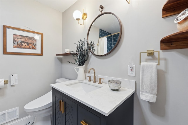 2510 Ruth Dr, Fenton, MI 48430 - full bathroom featuring toilet, vanity, and a shower with shower curtain