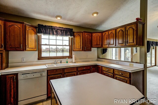 3076 Regency Pkwy, Zeeland, MI 49464 - kitchen featuring light countertops, dishwasher, plenty of natural light, and a sink