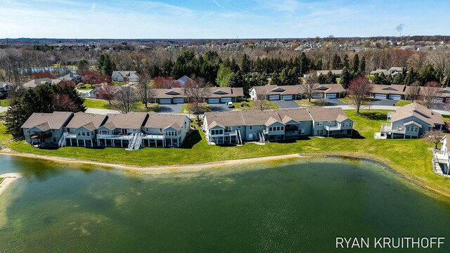 3076 Regency Pkwy, Zeeland, MI 49464 - bird's eye view featuring a residential view and a water view