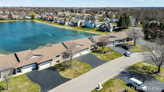 3076 Regency Pkwy, Zeeland, MI 49464 - birds eye view of property featuring a residential view and a water view