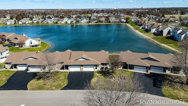 3076 Regency Pkwy, Zeeland, MI 49464 - birds eye view of property with a water view and a residential view