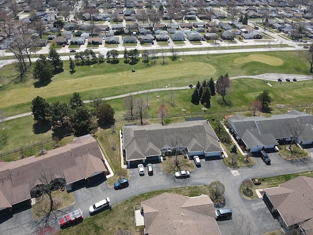 bird's eye view with a residential view