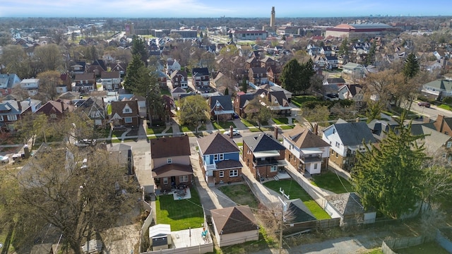 bird's eye view featuring a residential view