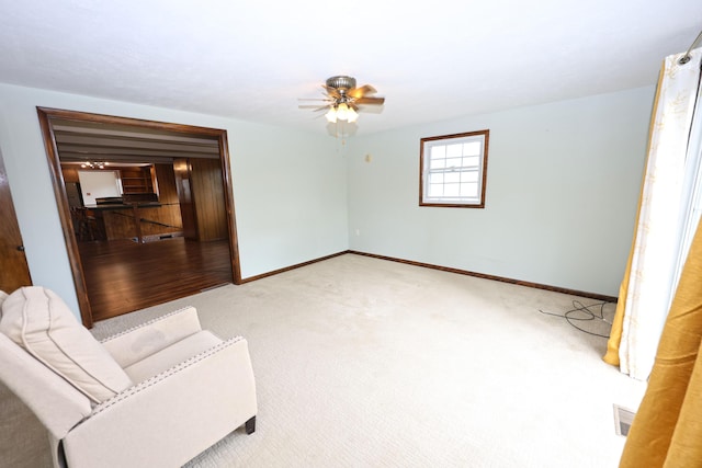 69369 Oak St, Benton Harbor, MI 49022 - unfurnished room with a ceiling fan, baseboards, and carpet floors