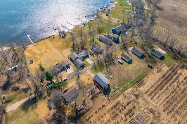 birds eye view of property with a rural view