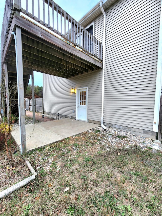 6039 W Morris Lake Rd, Mears, MI 49436 - view of patio / terrace with a deck
