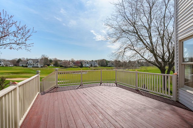 7511 Dunross Dr, Portage, MI 49024 - wooden terrace with a residential view and a lawn