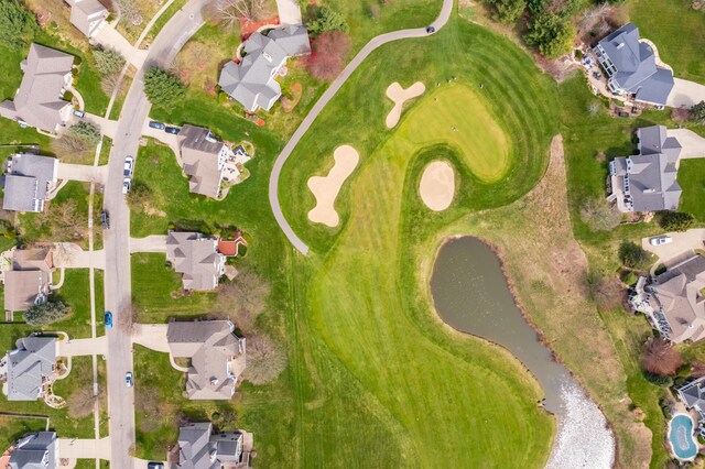 7511 Dunross Dr, Portage, MI 49024 - aerial view with a residential view, golf course view, and a water view