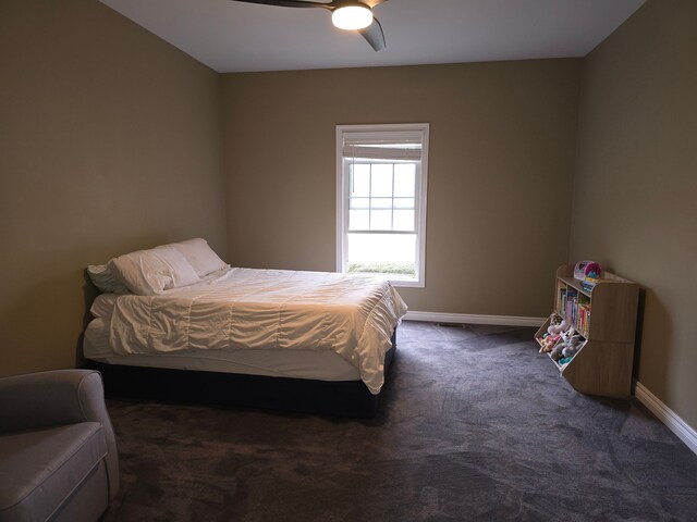 45645 Graystone Ln, Canton, MI 48187 - bedroom featuring baseboards, carpet flooring, and ceiling fan