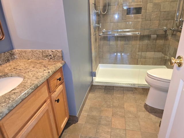 45645 Graystone Ln, Canton, MI 48187 - full bath featuring baseboards, a shower stall, toilet, and vanity