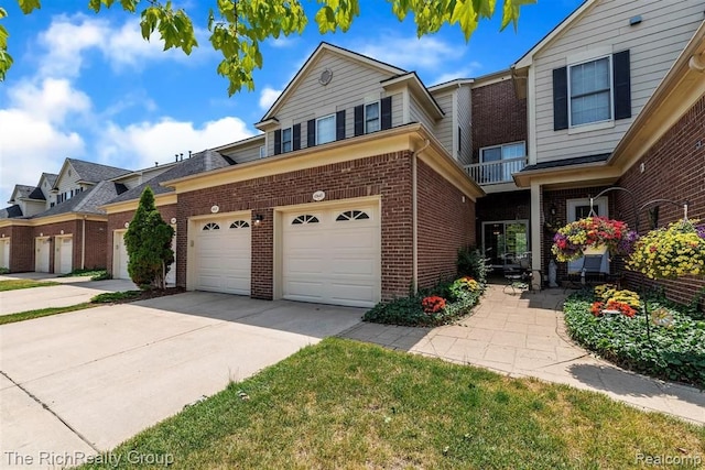 45645 Graystone Ln, Canton, MI 48187 - view of front of property with brick siding and driveway