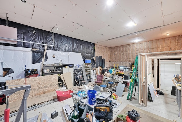 miscellaneous room with concrete floors