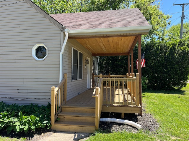 22332 Homestead St, Taylor, MI 48180 - wooden terrace featuring a lawn